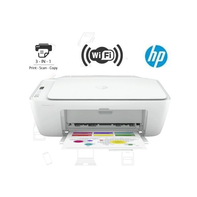 IMPRIMANTE Hp jet Printer 2710 / 2720 - Wifi - Impression - Photocopie - Scanner - Blanc IMPRIMANTE Hp jet Printer 2710 / 2720 - Wifi - Impression - Photocopie - Scanner - Blanc